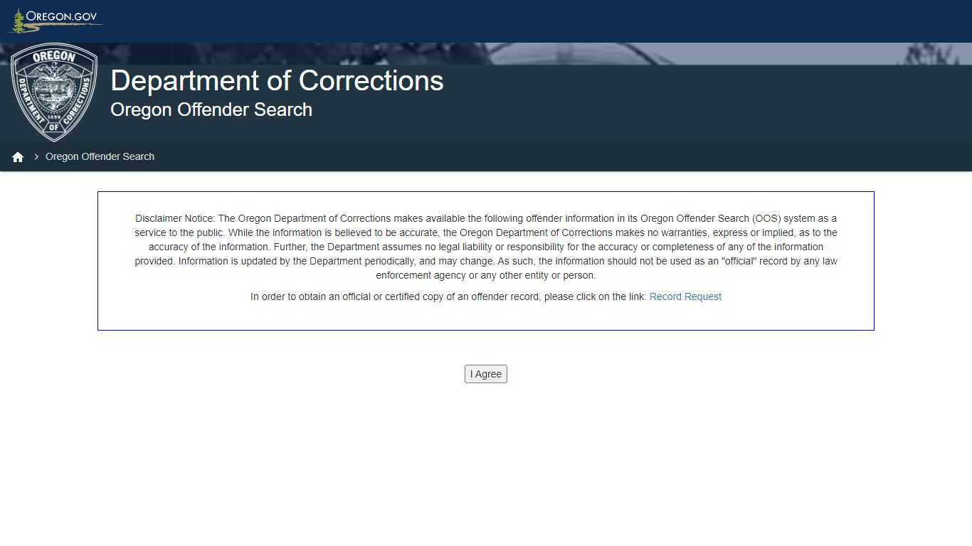 Oregon Offender Search